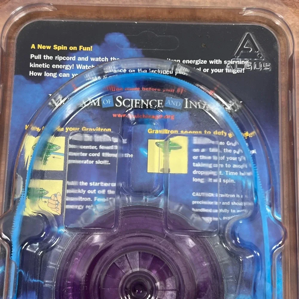 Museum of Science and Industry Gravitron Space Gyro Purple Spinning Toy Tedco